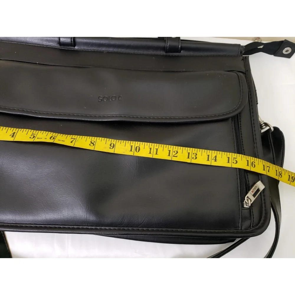 Solo Genuine Leather Messenger Shoulder Briefcase Men's Laptop Travel